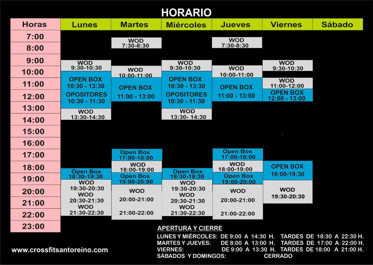 HORARIO VERANO 2016